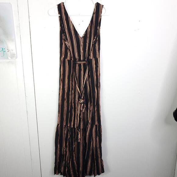 Flying Tomato Jumpsuit Womens Small Wide Leg Flare Hippie Striped 70s Boho - Picture 2 of 9